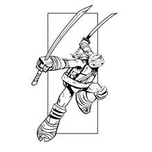 Dessin à colorier: Ninja (Personnages fantastiques et d'aventure) #148169 - Coloriages à Imprimer Gratuits