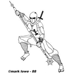 Dessin à colorier: Ninja (Personnages fantastiques et d'aventure) #148315 - Coloriages à Imprimer Gratuits