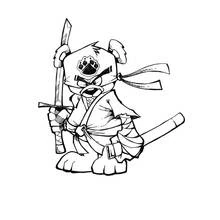 Dessin à colorier: Ninja (Personnages fantastiques et d'aventure) #148338 - Coloriages à Imprimer Gratuits
