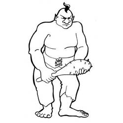 Dessin à colorier: Ogre (Personnages fantastiques et d'aventure) #102794 - Coloriages à Imprimer Gratuits
