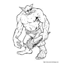 Dessin à colorier: Ogre (Personnages fantastiques et d'aventure) #102802 - Coloriages à Imprimer Gratuits