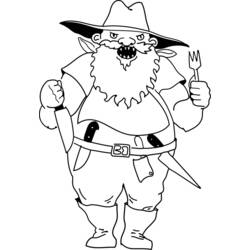 Dessin à colorier: Ogre (Personnages fantastiques et d'aventure) #102806 - Coloriages à Imprimer Gratuits