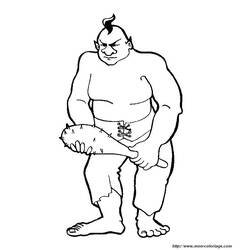 Dessin à colorier: Ogre (Personnages fantastiques et d'aventure) #102814 - Coloriages à Imprimer Gratuits