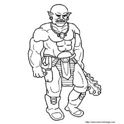 Dessin à colorier: Ogre (Personnages fantastiques et d'aventure) #102816 - Coloriages à Imprimer Gratuits