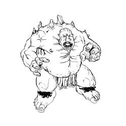 Dessin à colorier: Ogre (Personnages fantastiques et d'aventure) #102848 - Coloriages à Imprimer Gratuits