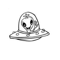 Dessin à colorier: OVNI (Personnages fantastiques et d'aventure) #103142 - Coloriages à Imprimer Gratuits