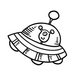 Dessin à colorier: OVNI (Personnages fantastiques et d'aventure) #103156 - Coloriages à Imprimer Gratuits