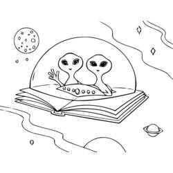 Dessin à colorier: OVNI (Personnages fantastiques et d'aventure) #103166 - Coloriages à Imprimer Gratuits