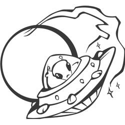 Dessin à colorier: OVNI (Personnages fantastiques et d'aventure) #103167 - Coloriages à Imprimer Gratuits