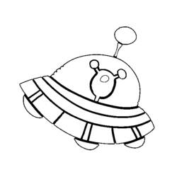 Dessin à colorier: OVNI (Personnages fantastiques et d'aventure) #103231 - Coloriages à Imprimer Gratuits
