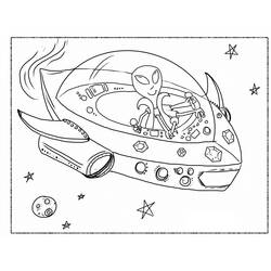 Dessin à colorier: OVNI (Personnages fantastiques et d'aventure) #103456 - Coloriages à Imprimer Gratuits