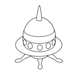 Dessin à colorier: OVNI (Personnages fantastiques et d'aventure) #103473 - Coloriages à Imprimer Gratuits