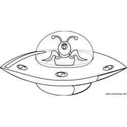 Dessin à colorier: OVNI (Personnages fantastiques et d'aventure) #103474 - Coloriages à Imprimer Gratuits