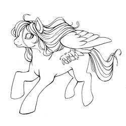 Dessin à colorier: Pégase (Personnages fantastiques et d'aventure) #209039 - Coloriages à Imprimer Gratuits