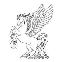Dessin à colorier: Pégase (Personnages fantastiques et d'aventure) #209065 - Coloriages à Imprimer Gratuits