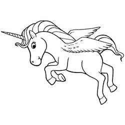 Dessin à colorier: Pégase (Personnages fantastiques et d'aventure) #209071 - Coloriages à Imprimer Gratuits