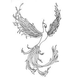 Dessin à colorier: Phoenix (Personnages fantastiques et d'aventure) #192251 - Coloriages à Imprimer Gratuits