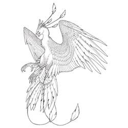Dessin à colorier: Phoenix (Personnages fantastiques et d'aventure) #192253 - Coloriages à Imprimer Gratuits