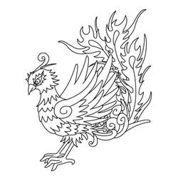 Dessin à colorier: Phoenix (Personnages fantastiques et d'aventure) #192255 - Coloriages à Imprimer Gratuits