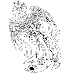 Dessin à colorier: Phoenix (Personnages fantastiques et d'aventure) #192257 - Coloriages à Imprimer Gratuits