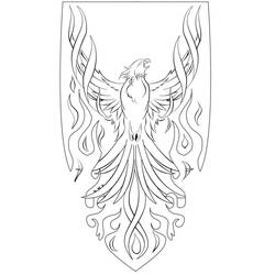 Dessin à colorier: Phoenix (Personnages fantastiques et d'aventure) #192258 - Coloriages à Imprimer Gratuits