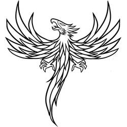 Dessin à colorier: Phoenix (Personnages fantastiques et d'aventure) #192262 - Coloriages à Imprimer Gratuits