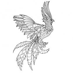 Dessin à colorier: Phoenix (Personnages fantastiques et d'aventure) #192263 - Coloriages à Imprimer Gratuits