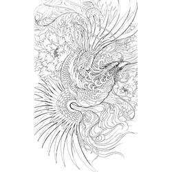 Dessin à colorier: Phoenix (Personnages fantastiques et d'aventure) #192265 - Coloriages à Imprimer Gratuits