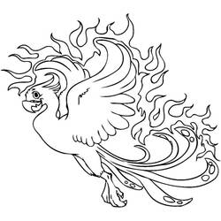 Dessin à colorier: Phoenix (Personnages fantastiques et d'aventure) #192266 - Coloriages à Imprimer Gratuits