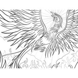 Dessin à colorier: Phoenix (Personnages fantastiques et d'aventure) #192269 - Coloriages à Imprimer Gratuits