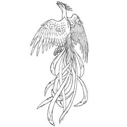 Dessin à colorier: Phoenix (Personnages fantastiques et d'aventure) #192272 - Coloriages à Imprimer Gratuits