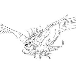 Dessin à colorier: Phoenix (Personnages fantastiques et d'aventure) #192276 - Coloriages à Imprimer Gratuits