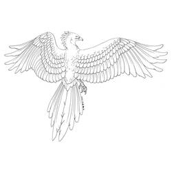 Dessin à colorier: Phoenix (Personnages fantastiques et d'aventure) #192279 - Coloriages à Imprimer Gratuits