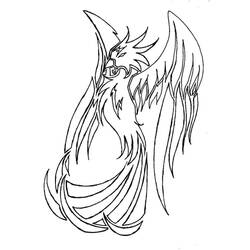 Dessin à colorier: Phoenix (Personnages fantastiques et d'aventure) #192281 - Coloriages à Imprimer Gratuits