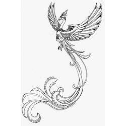 Dessin à colorier: Phoenix (Personnages fantastiques et d'aventure) #192282 - Coloriages à Imprimer Gratuits