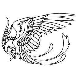 Dessin à colorier: Phoenix (Personnages fantastiques et d'aventure) #192284 - Coloriages à Imprimer Gratuits