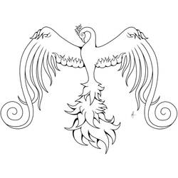 Dessin à colorier: Phoenix (Personnages fantastiques et d'aventure) #192286 - Coloriages à Imprimer Gratuits