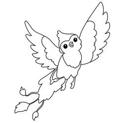 Dessin à colorier: Phoenix (Personnages fantastiques et d'aventure) #192288 - Coloriages à Imprimer Gratuits
