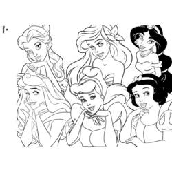 Dessin à colorier: Princesse (Personnages fantastiques et d'aventure) #85214 - Coloriages à Imprimer Gratuits