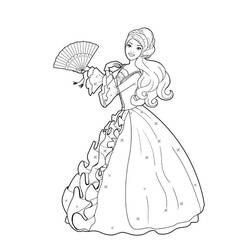 Dessin à colorier: Princesse (Personnages fantastiques et d'aventure) #85228 - Coloriages à Imprimer Gratuits