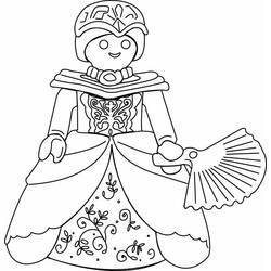 Dessin à colorier: Princesse (Personnages fantastiques et d'aventure) #85261 - Coloriages à Imprimer Gratuits