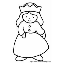 Dessin à colorier: Princesse (Personnages fantastiques et d'aventure) #85448 - Coloriages à Imprimer Gratuits