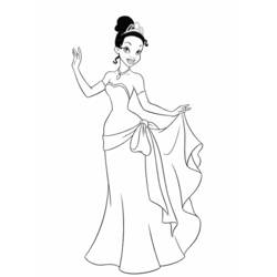 Dessin à colorier: Princesse (Personnages fantastiques et d'aventure) #85499 - Coloriages à Imprimer Gratuits