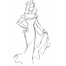Dessin à colorier: Reine (Personnages fantastiques et d'aventure) #106214 - Coloriages à Imprimer Gratuits