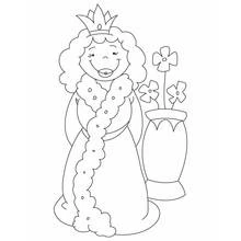 Dessin à colorier: Reine (Personnages fantastiques et d'aventure) #106233 - Coloriages à Imprimer Gratuits
