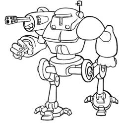 Dessin à colorier: Robot (Personnages fantastiques et d'aventure) #106563 - Coloriages à Imprimer Gratuits