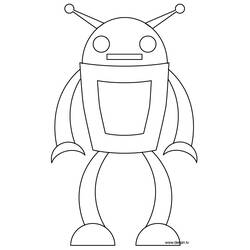 Dessin à colorier: Robot (Personnages fantastiques et d'aventure) #106571 - Coloriages à Imprimer Gratuits