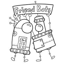 Dessin à colorier: Robot (Personnages fantastiques et d'aventure) #106578 - Coloriages à Imprimer Gratuits