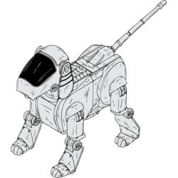 Dessin à colorier: Robot (Personnages fantastiques et d'aventure) #106633 - Coloriages à Imprimer Gratuits