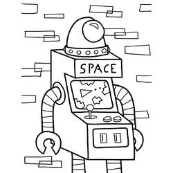 Dessin à colorier: Robot (Personnages fantastiques et d'aventure) #106643 - Coloriages à Imprimer Gratuits